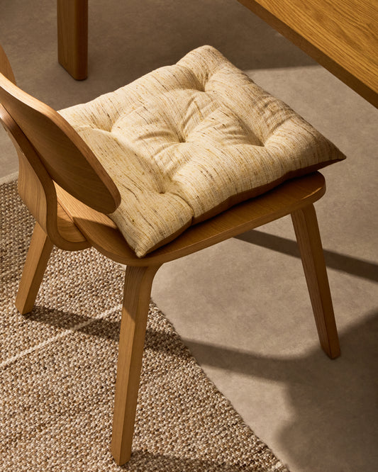 Coussin de chaise Aren moutarde 45 x 45 cm