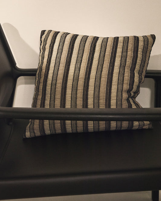Housse de coussin Isena 100 % coton brodé multicolore 50 x 50 cm