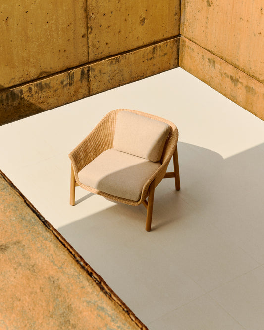 Fauteuil Galea en bois de teck et rotin synthétique FSC 100 %