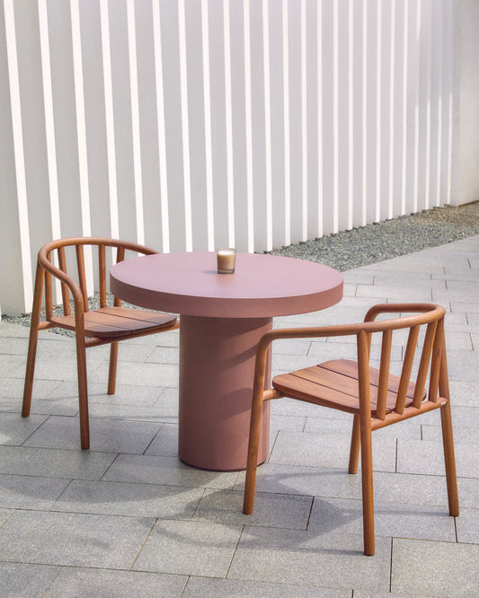 Table ronde Aiguablava en ciment terracota Ø 90 cm