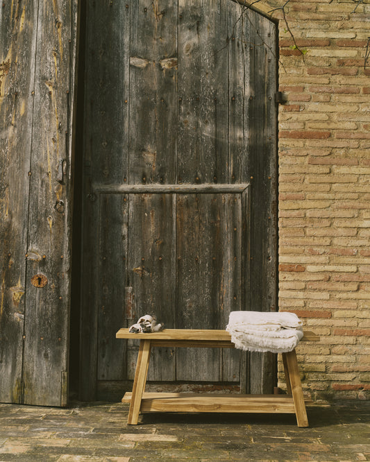 Banc Safara bois de tek recyclé 100 cm