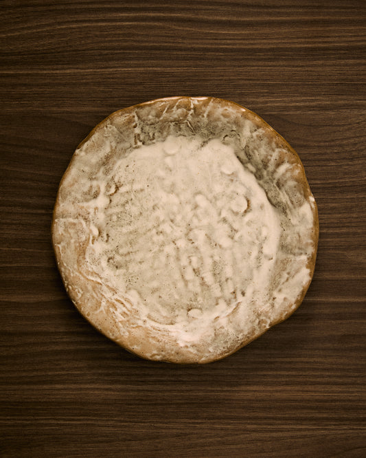 Assiette à dessert Alenia en céramique marron