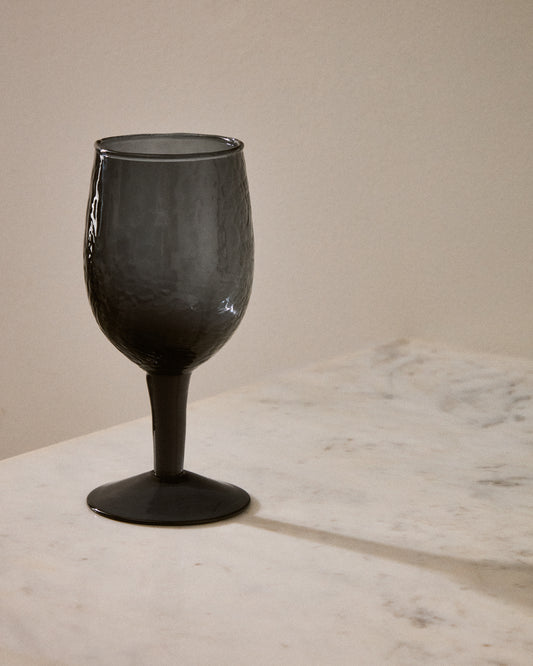 Verre à vin Sileia en verre recyclé bleu