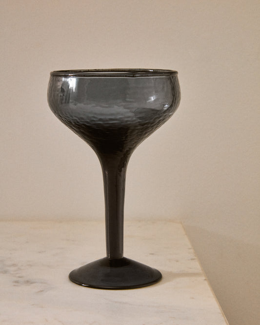 Verre à vin Sileia en verre recyclé bleu