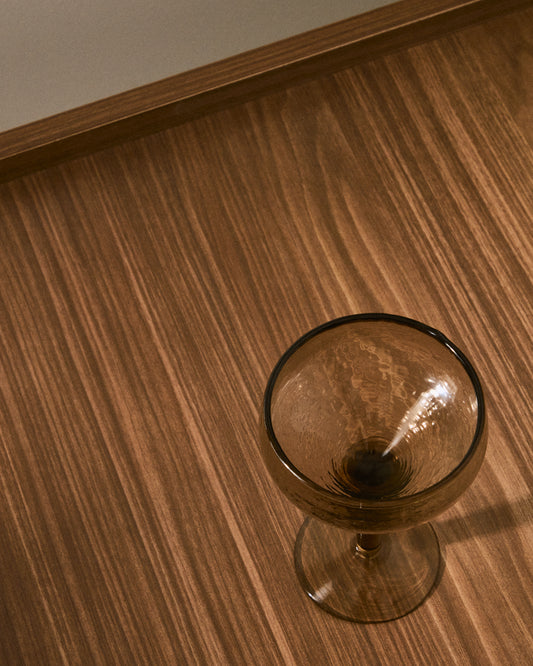 Verre à vin Sileia en verre recyclé marron