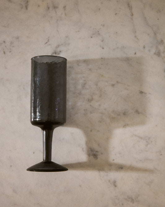 Verre à vin Obila en verre recyclé bleu