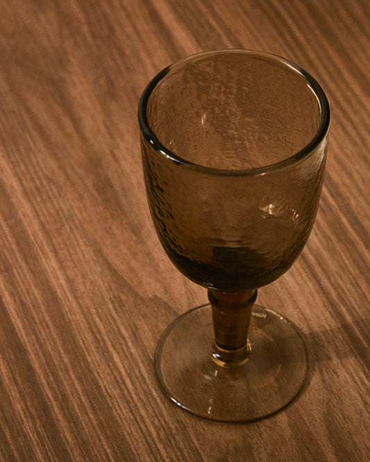 Verre à vin Vinea en verre recyclé marron