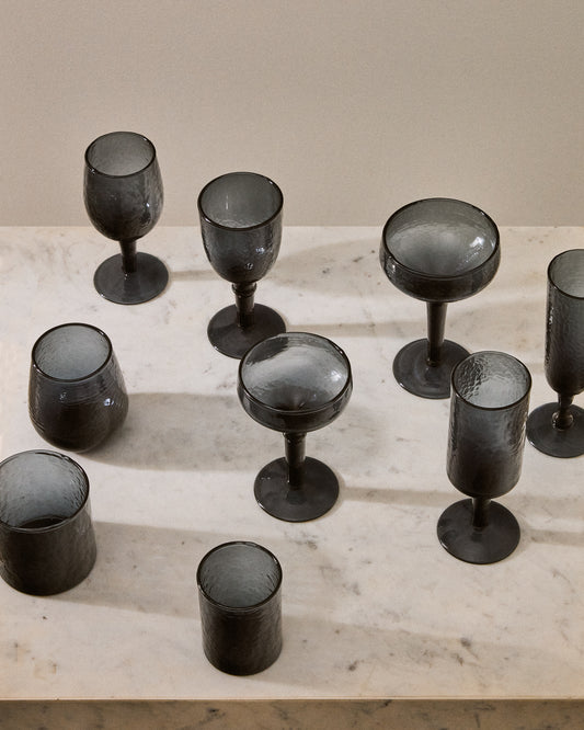 Verre à vin Vinea en verre recyclé bleu