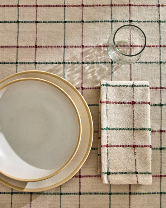 Assiette à dessert Azir en céramique beige