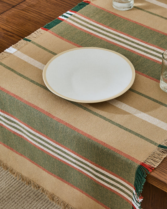 Assiette plate Azir en céramique beige