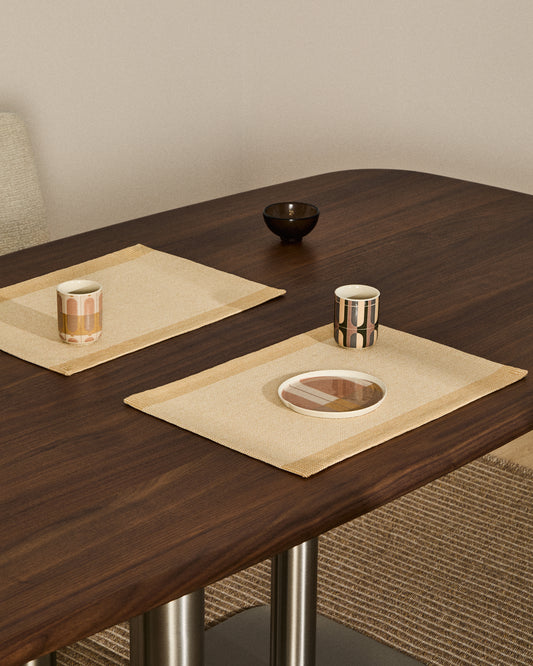 Assiette à dessert Julnet en céramique beige