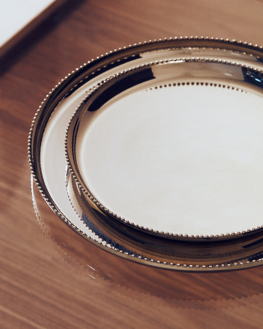 Plateau Nirela en acier inoxydable Ø 28 cm