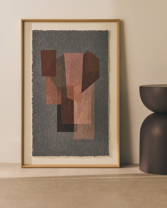 Tableau Veluni en papier recyclé multicolore 60 x 90 cm