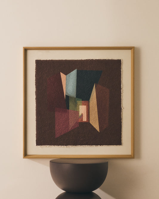 Tableau Veluni en papier recyclé multicolore 60 x 60 cm