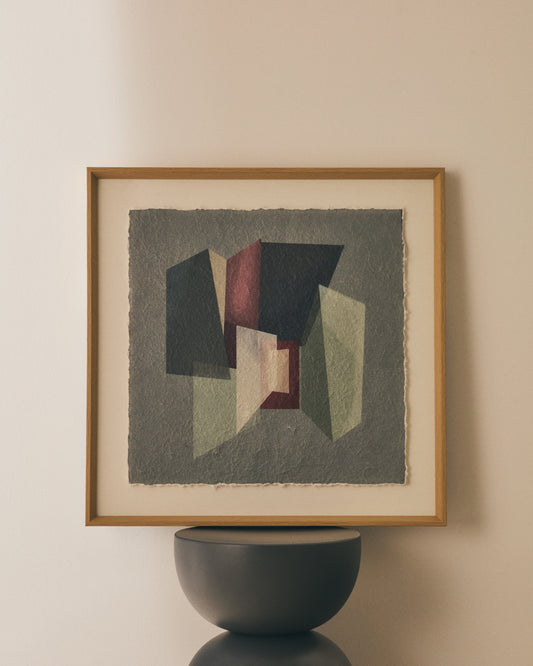 Tableau Veluni en papier recyclé multicolore 60 x 60 cm