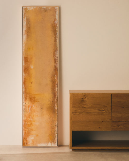 Tableau abstrait Selnar jaune 182 x 47 cm