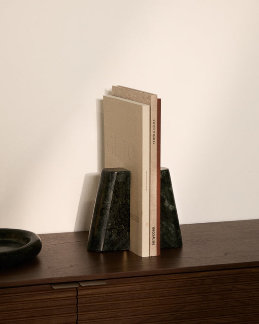 Serre-livres Serela en marbre vert