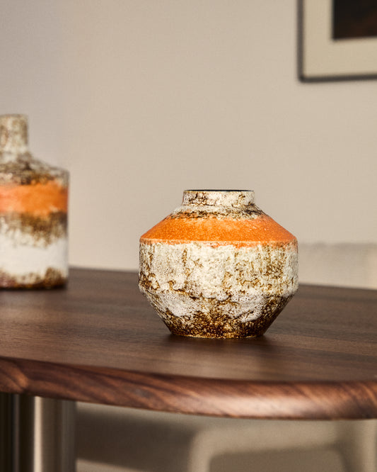 Vase Estin en céramique multicolore 16,5 cm