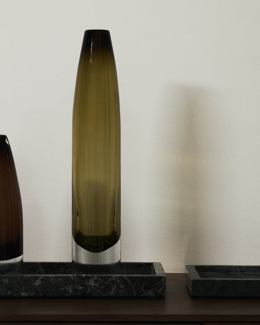 Vase Toli en verre vert 40 cm