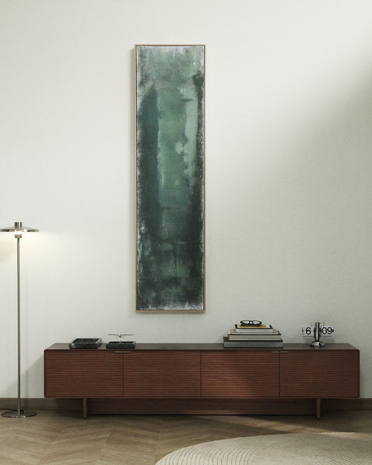 Meuble TV Norlen 4 portes en placage de noyer FSC Mix Credit 200 x 46 cm