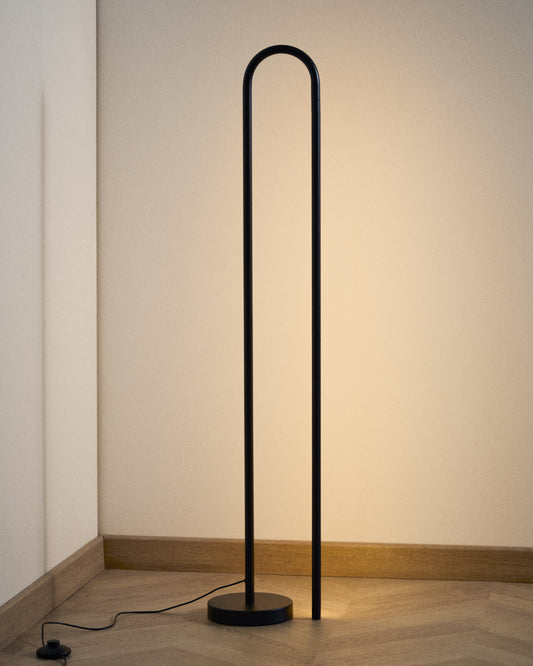 Lampadaire Bow en aluminium noir