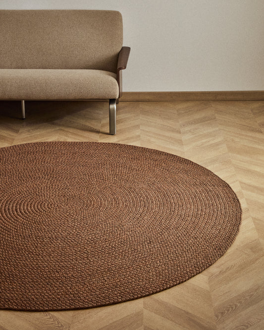 Tapis Despas en fibres synthétiques terracotta Ø200 cm