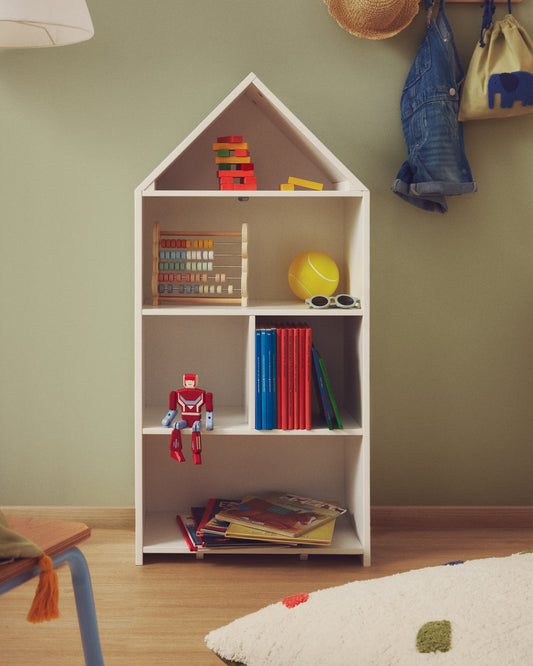 Étagère maison enfant Celeste en MDF blanc 50 x 105 cm