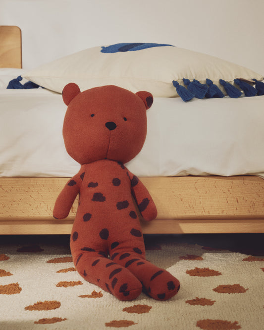 Peluche guépard Tandani en maille orange