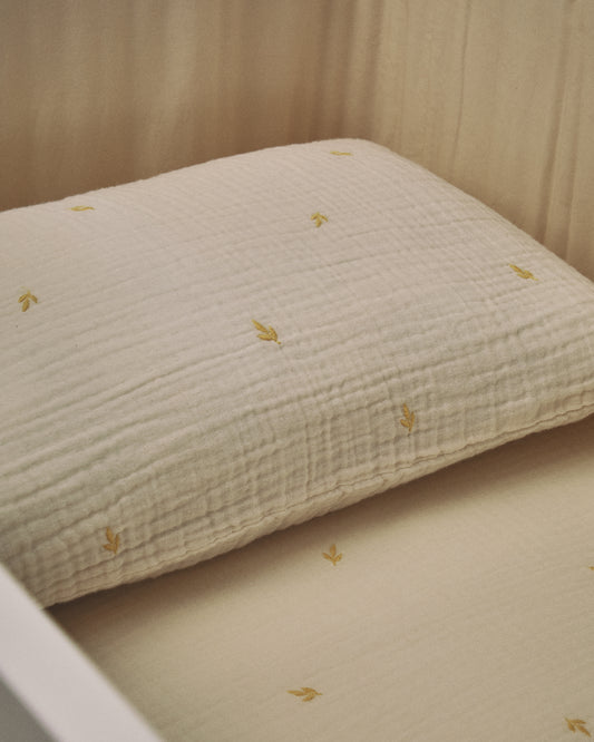 Ensemble Dorani housse de couette en double gaze de coton avec broderie pour berceau évolutif