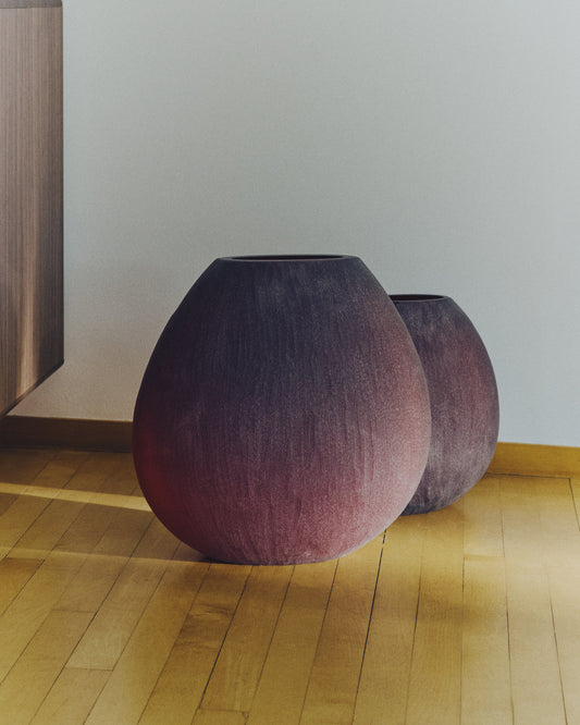 Vase Rovena en verre bordeaux 43,5 cm