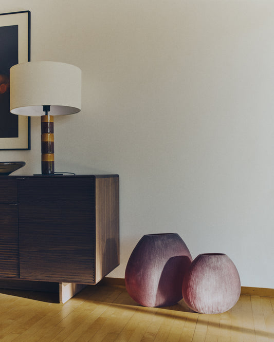 Vase Rovena en verre bordeaux 33,5 cm