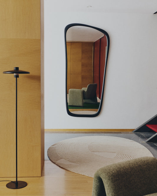 Miroir en bois Alura en teck noir 94,5 x 192 cm FSC 100%