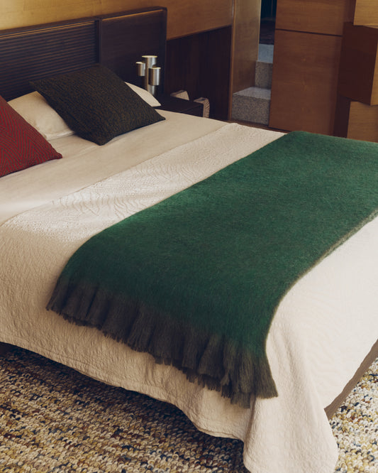 Couvre-lit Zenti 100 % coton jacquard à motif zèbre double face pour lit de 90/135 cm