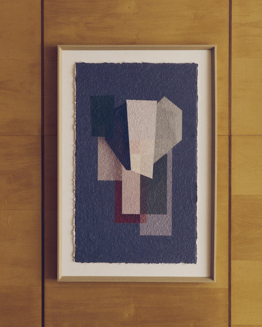 Tableau Veluni en papier recyclé multicolore 60 x 90 cm