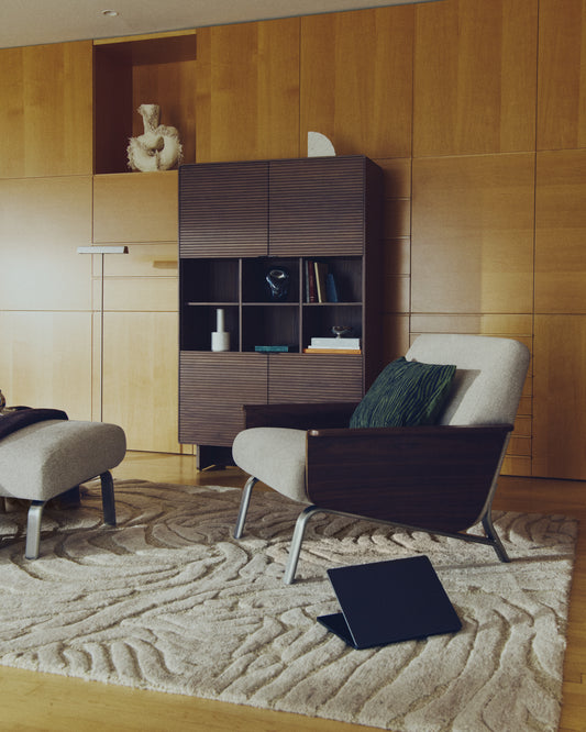 Tapis Tribet en laine jacquard à motif zèbre 200 X 300 cm