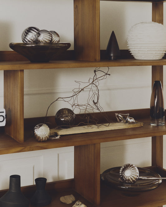 Vase Evania en céramique beige 21 cm