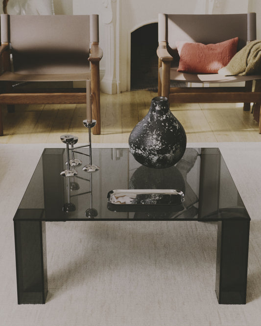 Vase Orelin en céramique noire et blanche 30 cm