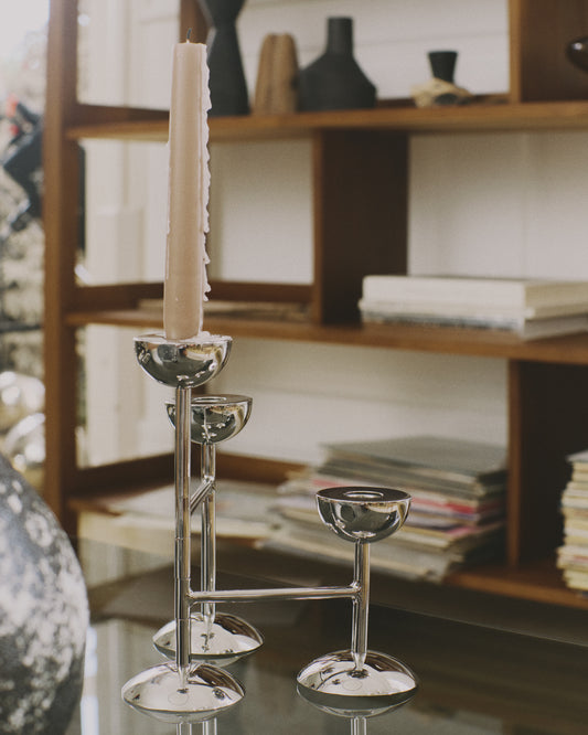 Chandelier Nirela triple en acier inoxydable 22 cm