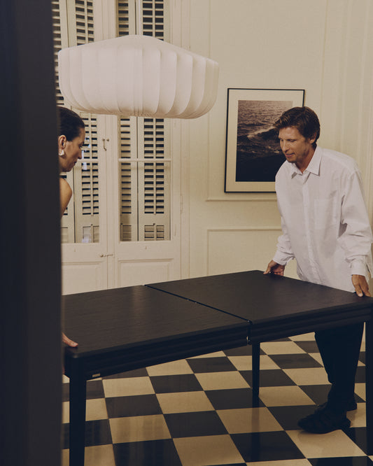 Table extensible Lenon en placage et bois de chêne noir 160(200)x90 cm, FSC Mix Credit