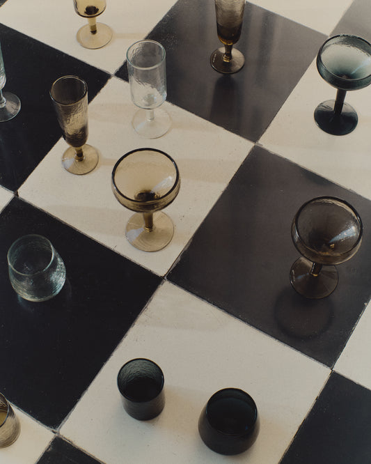 Verre Sileia en verre recyclé bleu