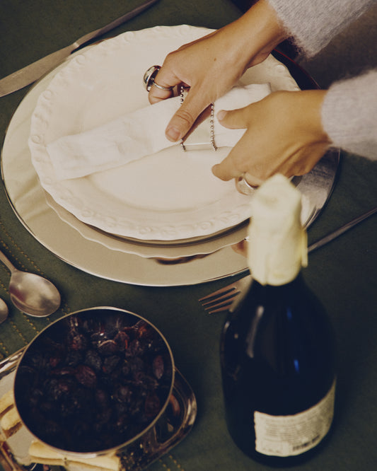 Lot Pals de 2 serviettes 100% lin blanc