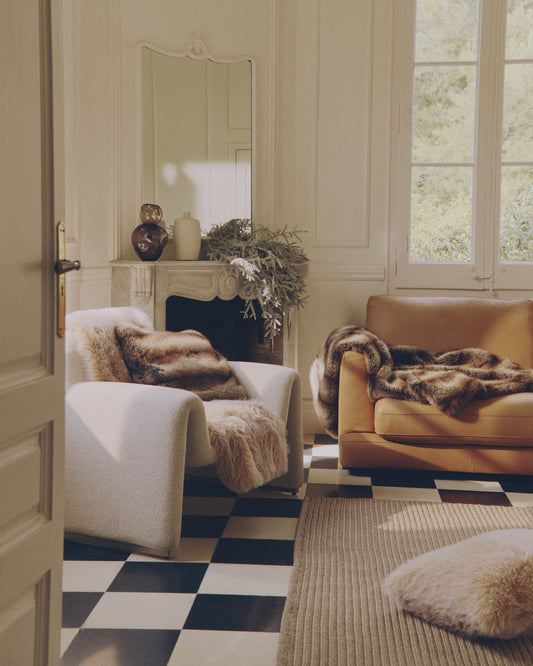 Tapis Ardelia en fibres synthétiques beige 160 x 230 cm