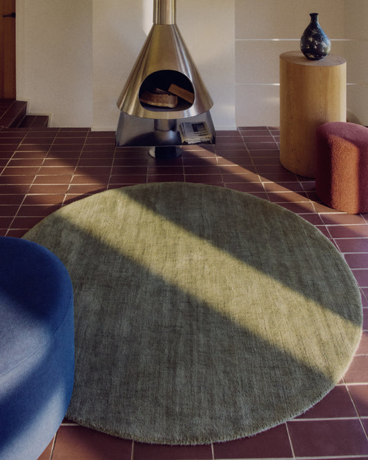 Tapis rond Empuries vert Ø 200 cm