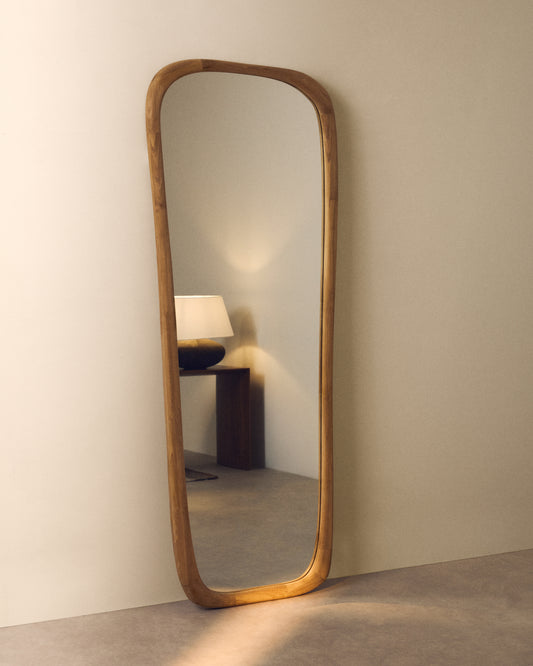 Miroir en bois Alura en teck 158 x 61 cm FSC 100%