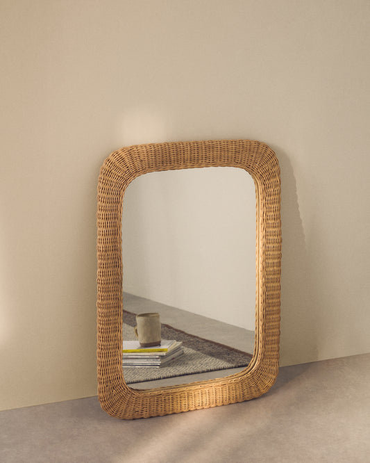 Miroir en rotin Zilna 58 x 79 cm