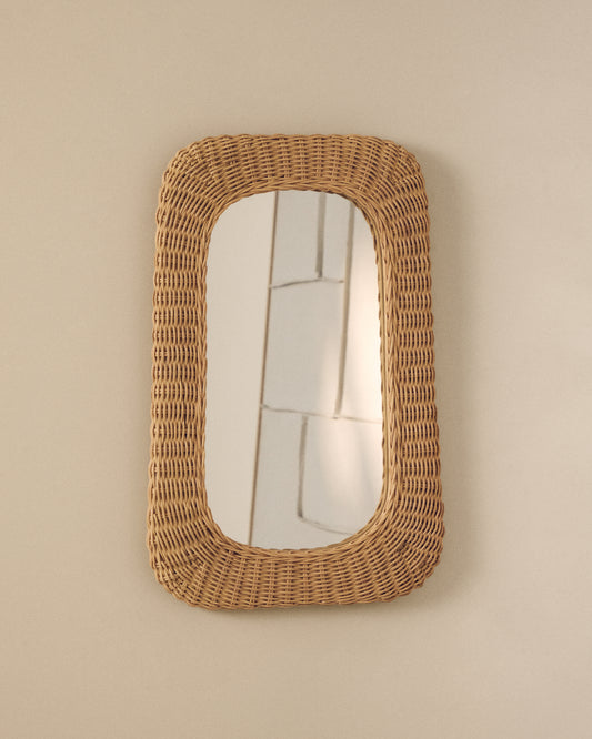 Miroir en rotin Zilna 38 x 59 cm