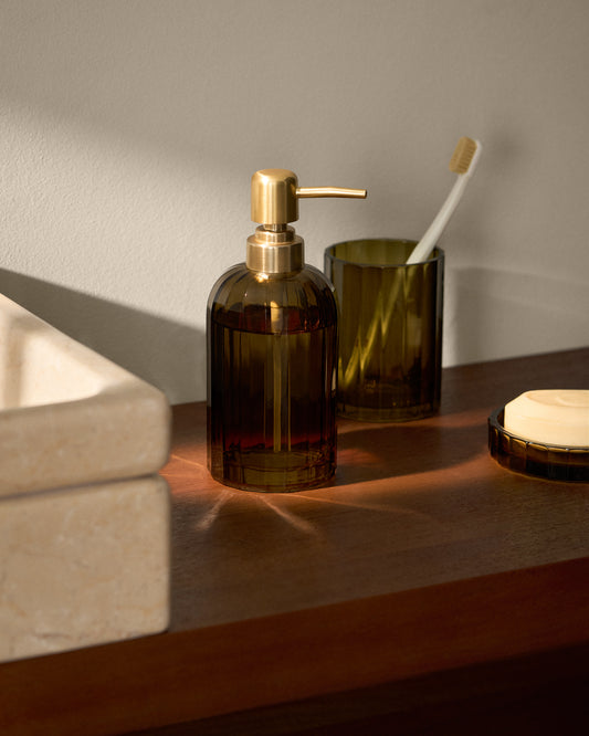 Distributeur de savon Anetan en verre vert