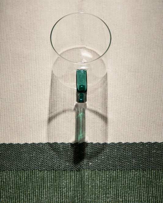Tasse en verre Micla avec poignée verte