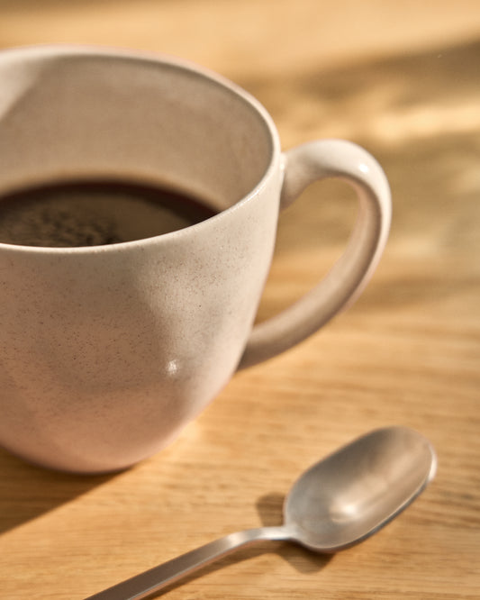 Sermin beige ceramic mug