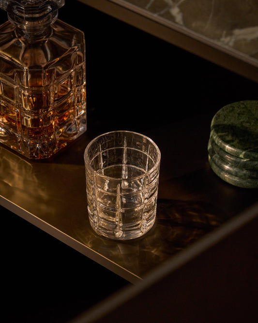 Talara clear carved drinking glass 26 cl